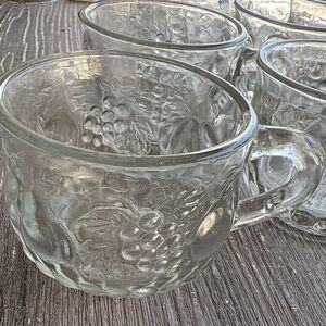 Vintage fruit  punch glasses Set of 7